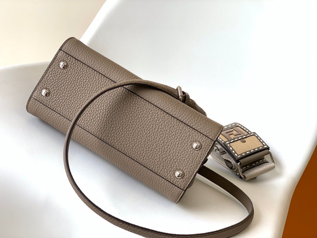 Fendi Peekaboo Mini Selleria 23cm Brown Calfskin - Image 9