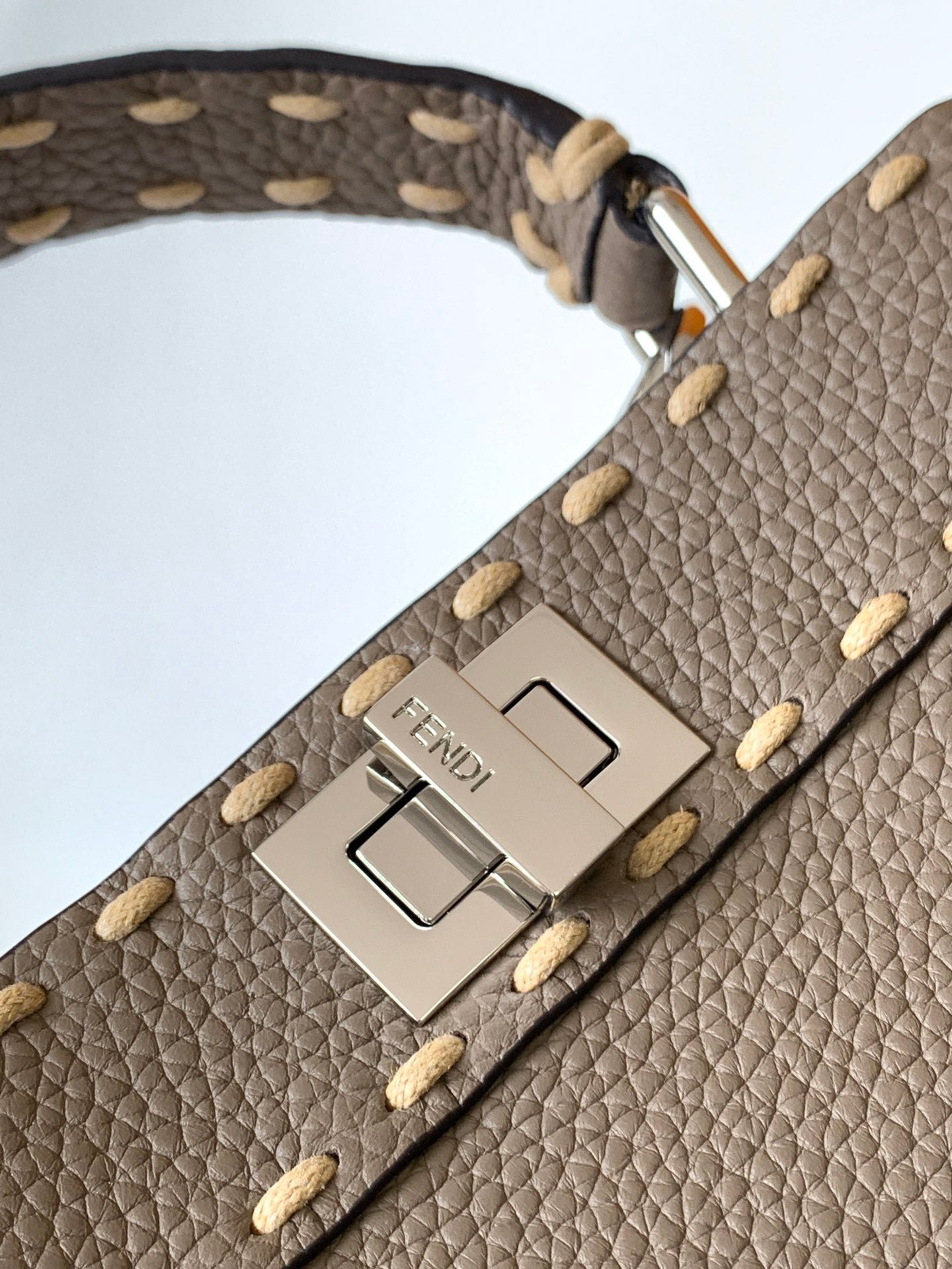 Fendi Peekaboo Mini Selleria 23cm Brown Calfskin - Image 5