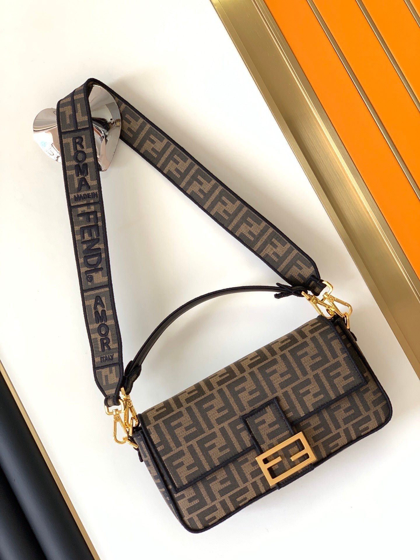 Alternative view of Fendi Baguette 27 Jacquard Fabric