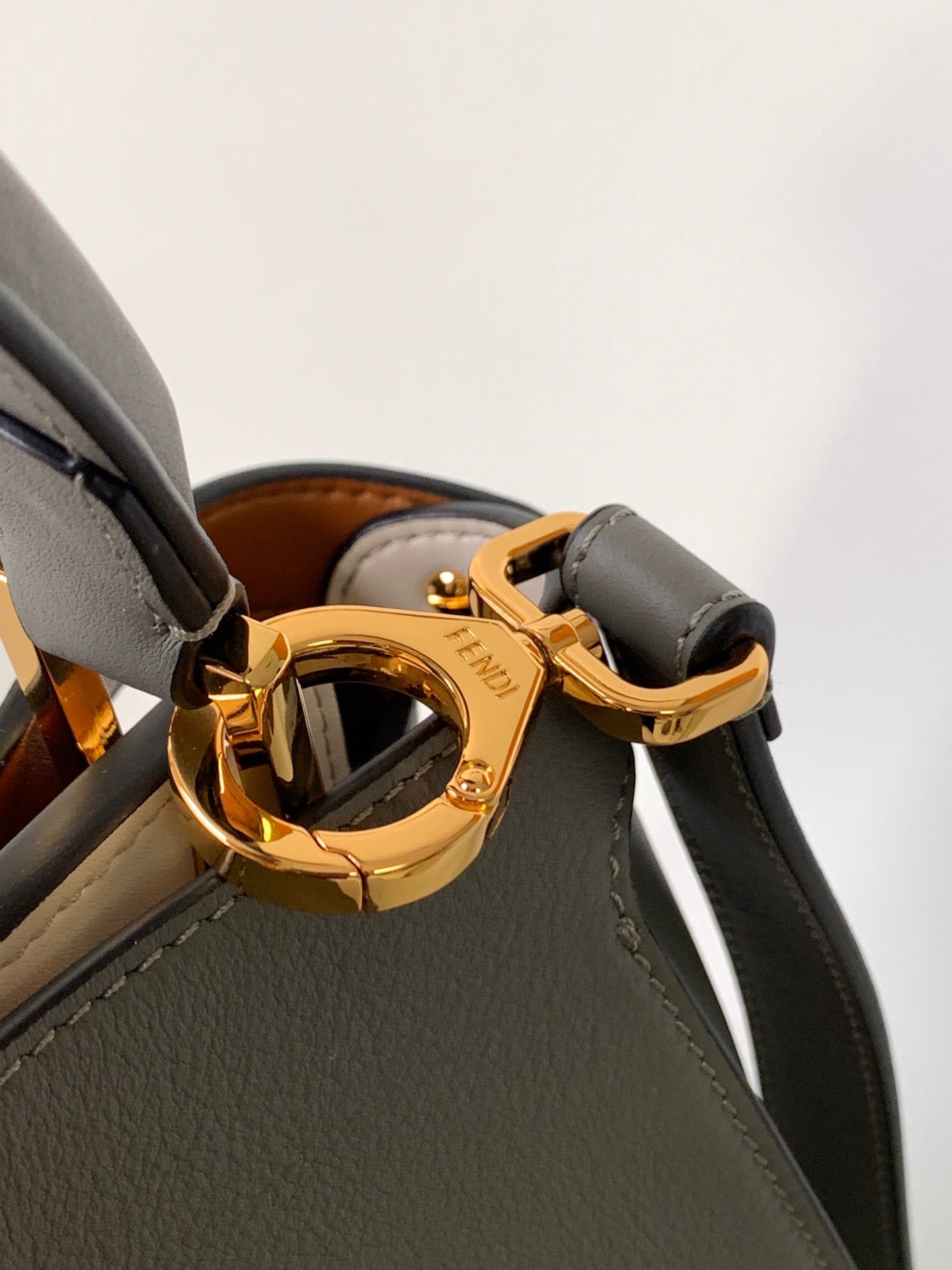 Alternative view of Fendi Peekaboo IseeU Small 27cm Grey Lambskin