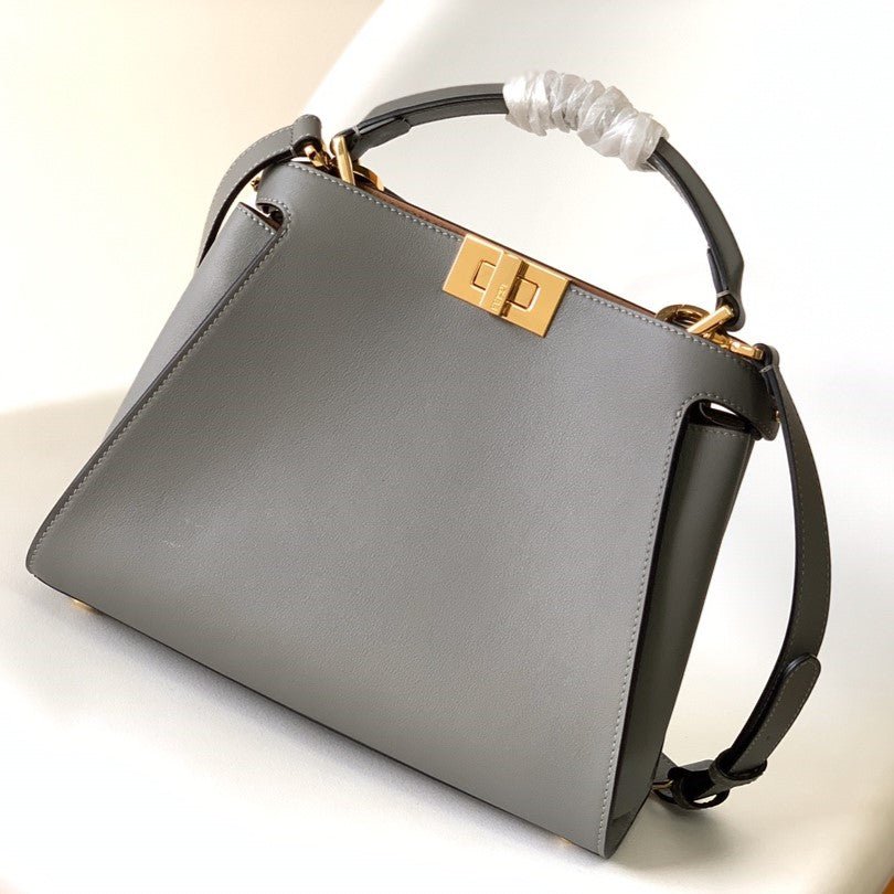 Fendi Peekaboo IseeU Small 27cm Grey Lambskin