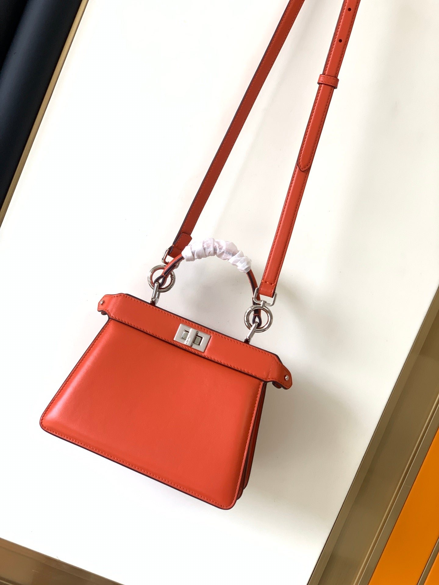 Alternative view of Fendi Peekaboo Iseeu Petite 20 Brown Lambskin Gold