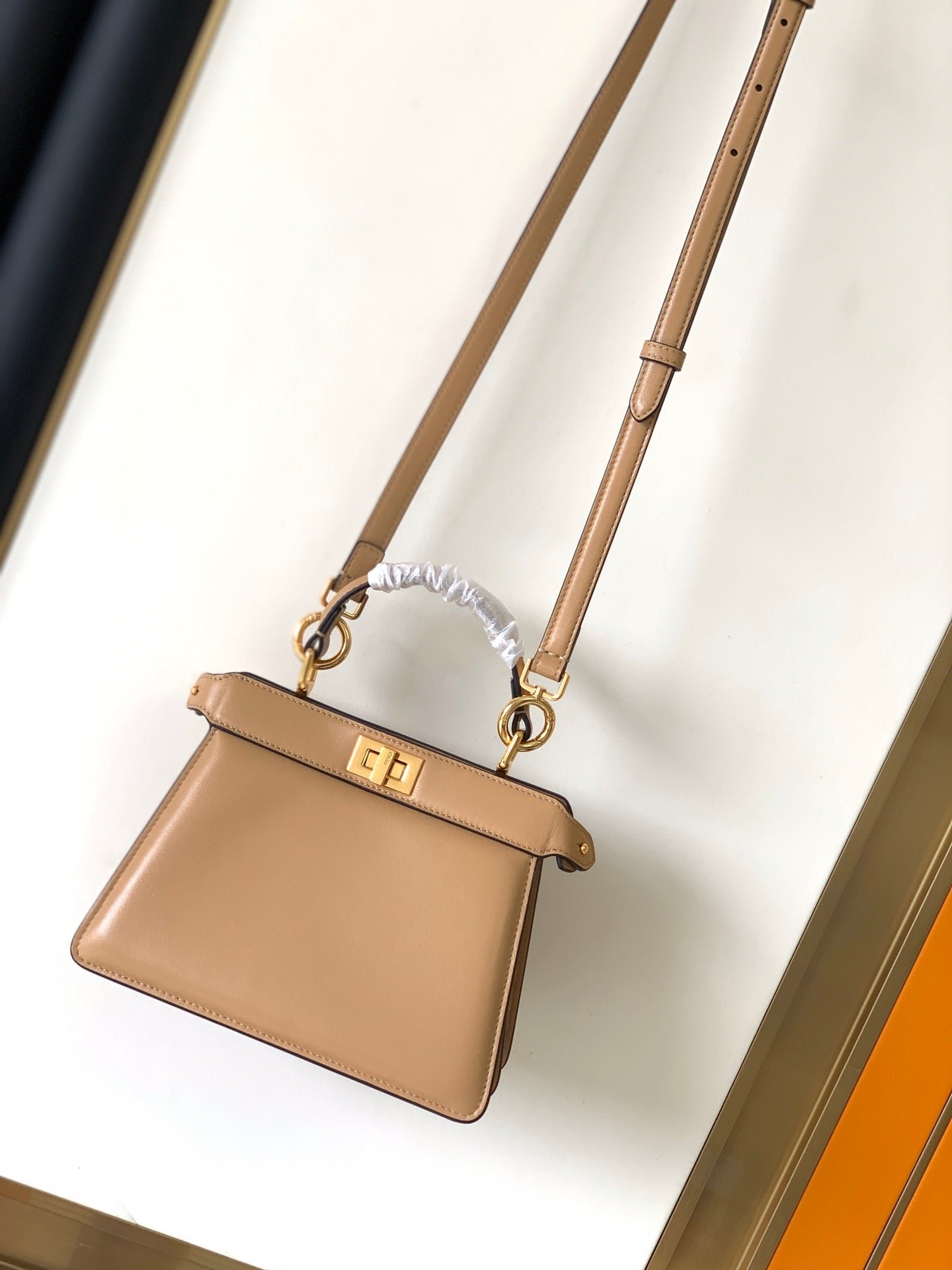 Alternative view of Fendi Peekaboo Iseeu Petite 20 Brown Lambskin