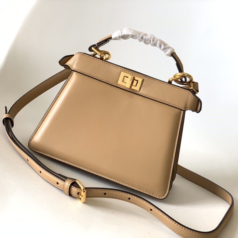 Fendi Peekaboo Iseeu Petite 20 Brown Lambskin