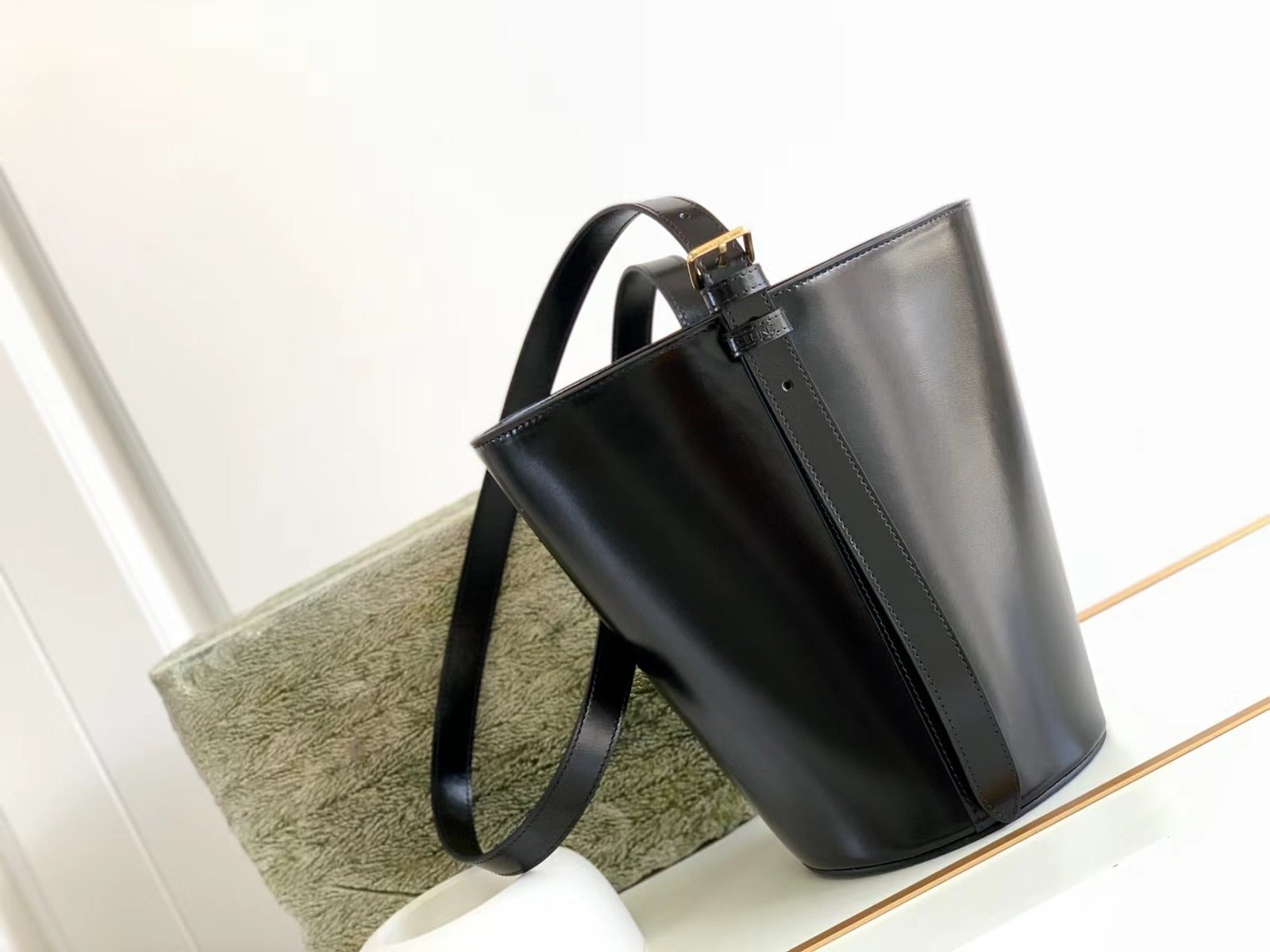 Alternative view of Celine Triomphe Black Bucket 25 Bag