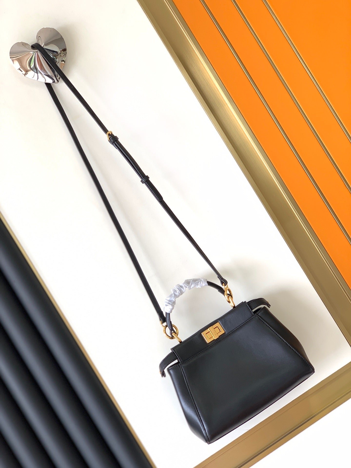 Alternative view of Fendi Peekaboo Mini 23cm Black Lambskin