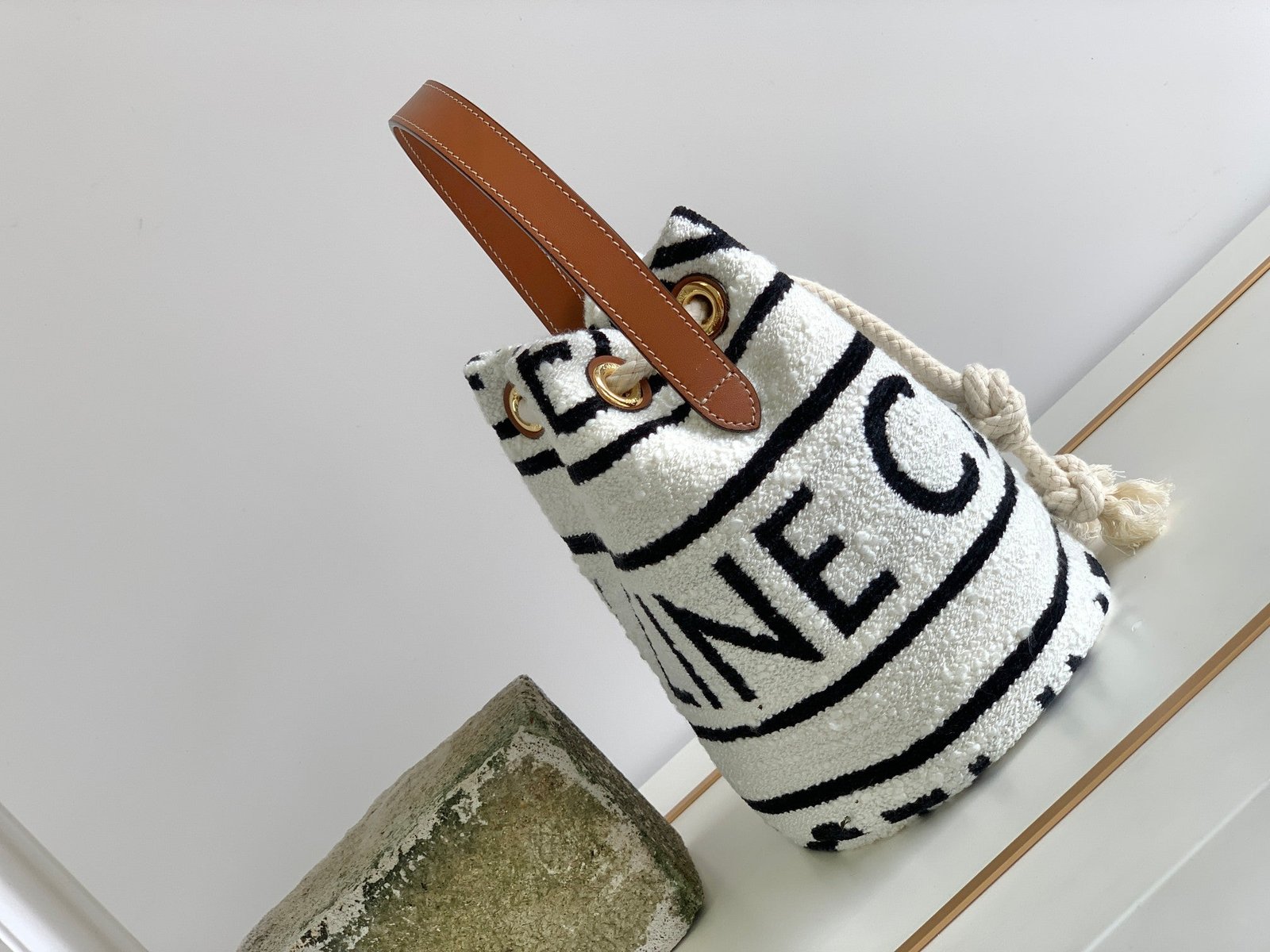 Alternative view of Celine Triomphe 19 Fabric Bucket Bag