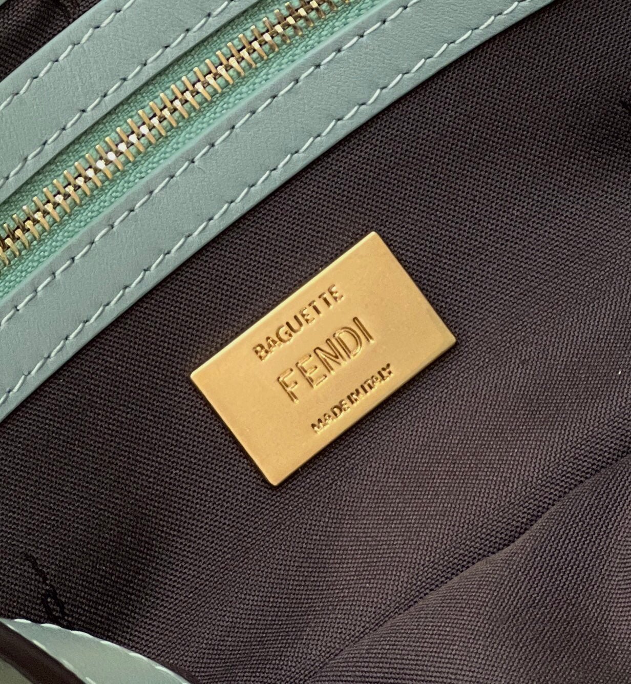 Fendi Baguette 27 Viridian Green Soft Lambskin - Image 8