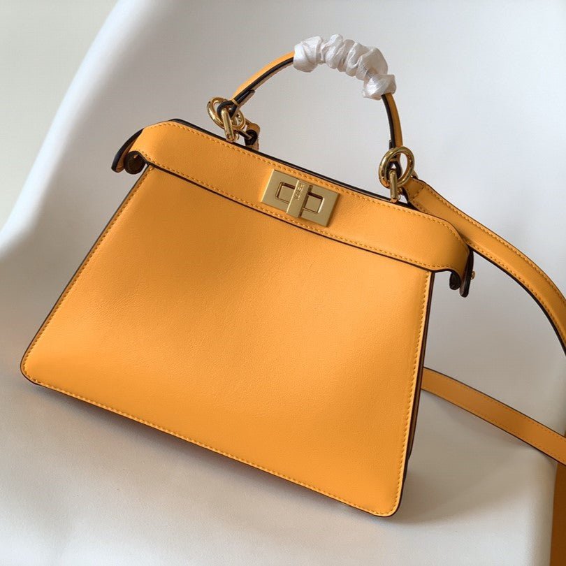 Fendi Peekaboo IseeU Small 27cm Yellow Lambskin