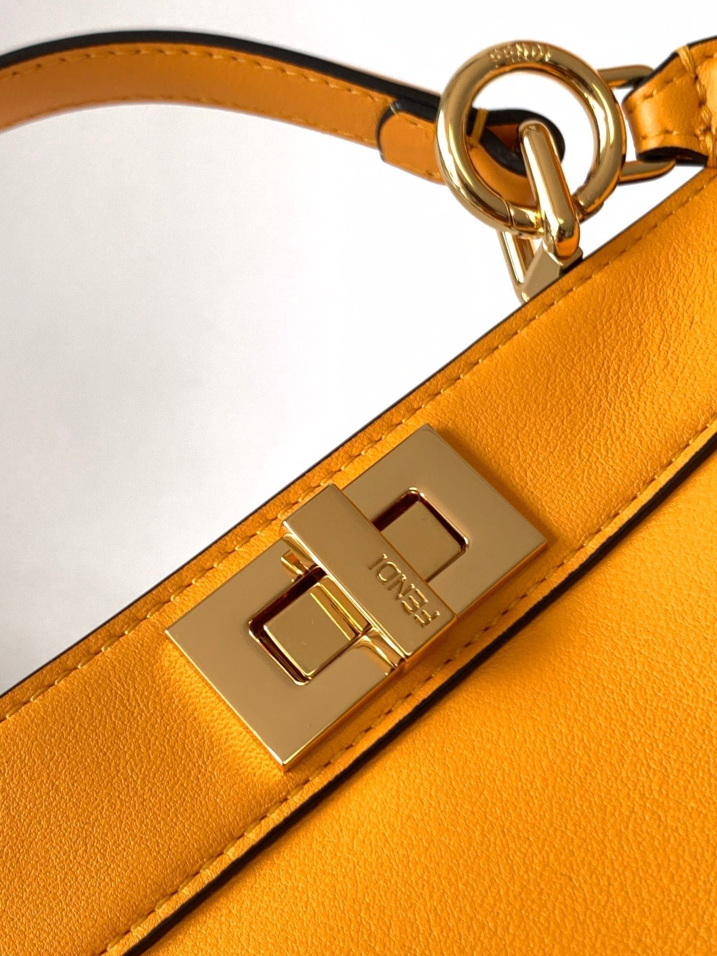 Fendi Peekaboo IseeU Small 27cm Yellow Lambskin - Image 6