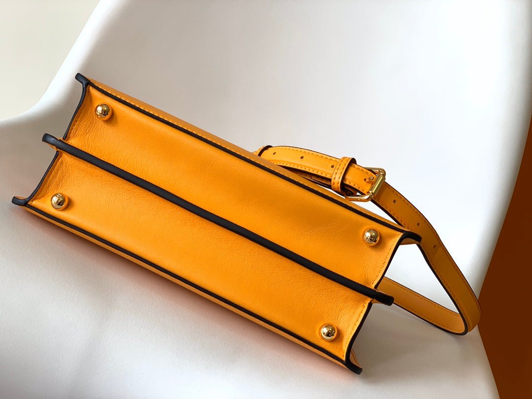 Fendi Peekaboo IseeU Small 27cm Yellow Lambskin - Image 9