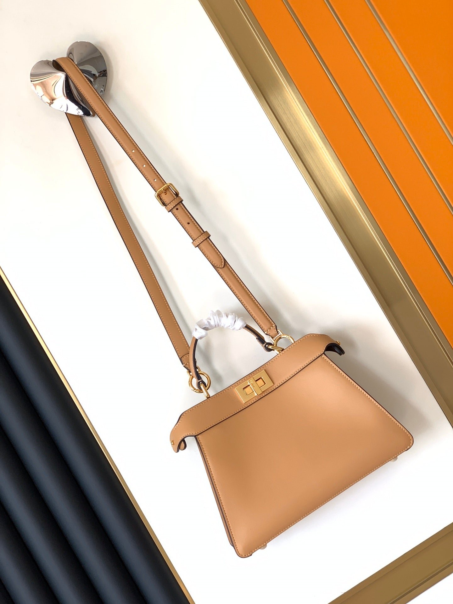 Fendi Peekaboo IseeU Small 27cm Beige Lambskin - Image 3