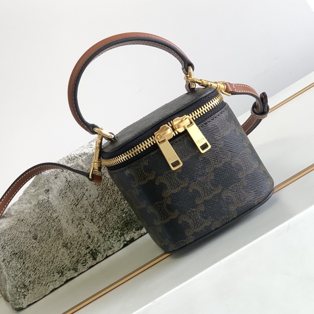 Celine Mini Vanity Canvas Calfskin Case