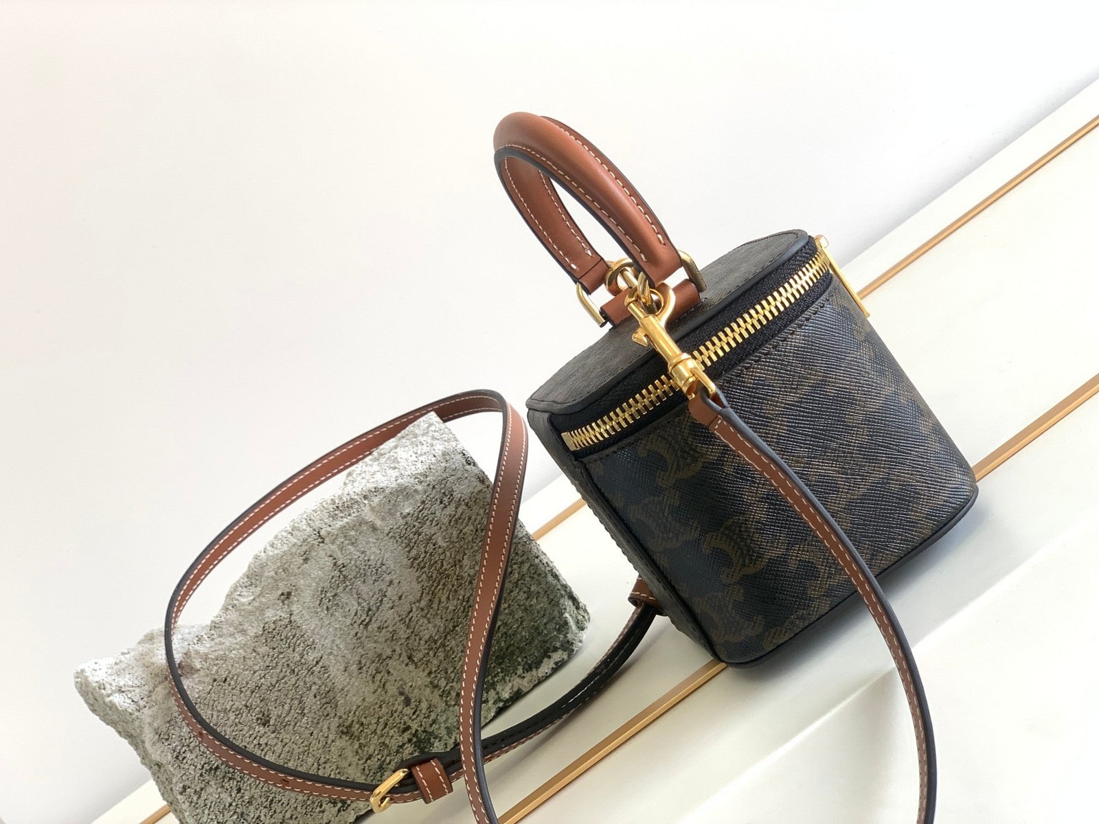 Alternative view of Celine Mini Vanity Canvas Calfskin Case