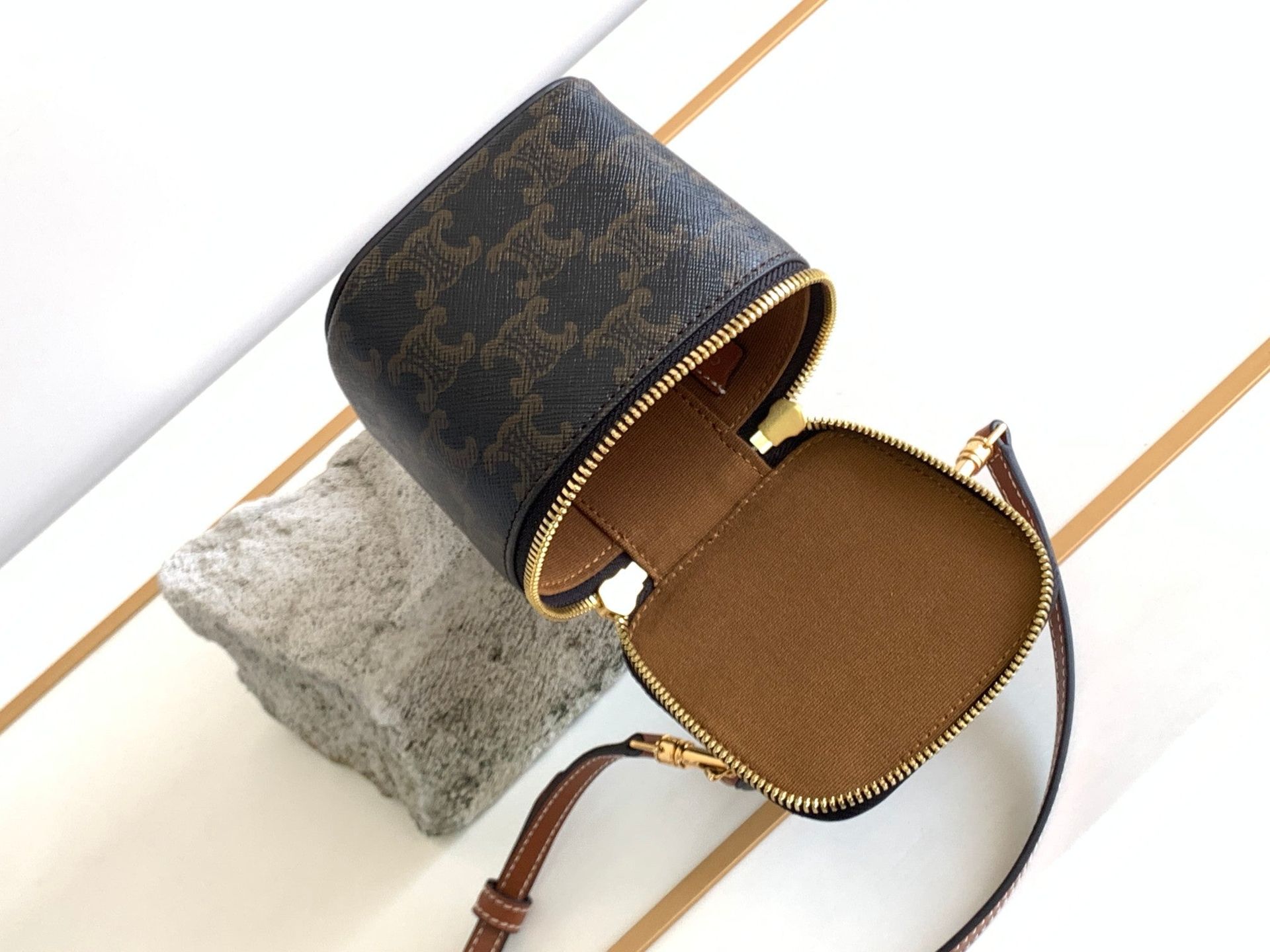 Celine Triomphe 9 Monogram Mini Box Bag - Image 7