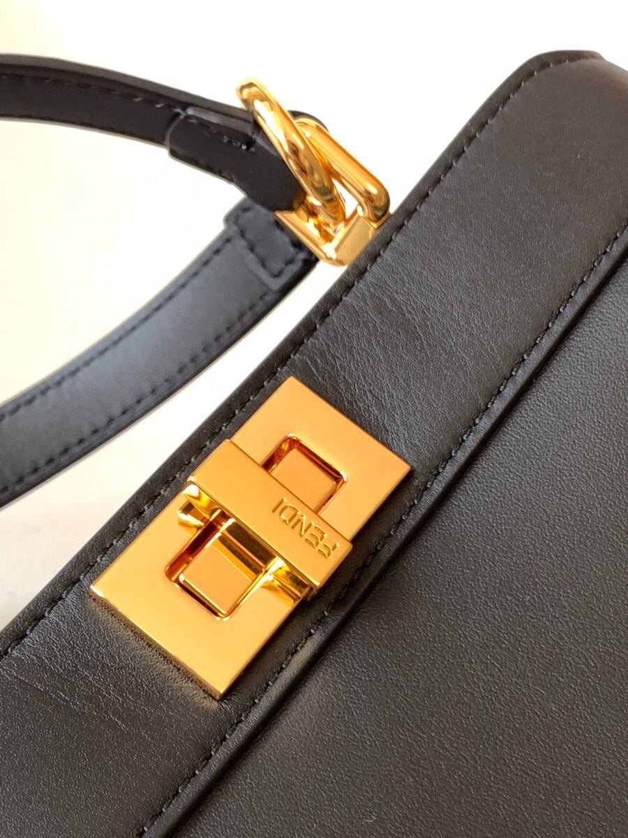 Fendi Peekaboo IseeU Small 27cm Black Lambskin - Image 7