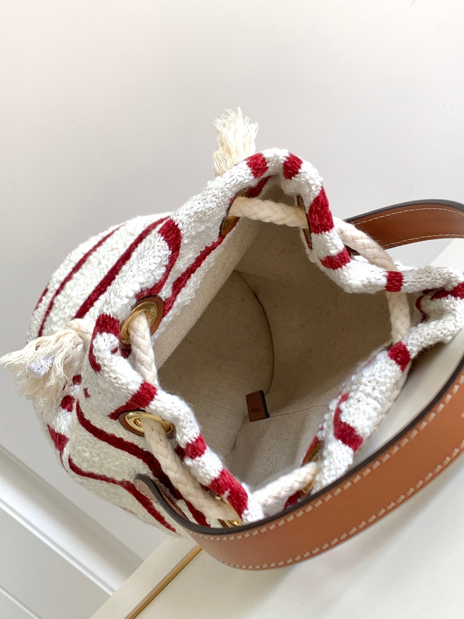 Celine Triomphe 19 Fabric Bucket Bag - Image 4