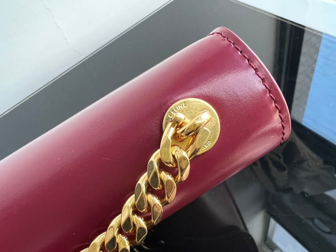 Celine Besace Triomphe 24 Red Calfskin - Image 5