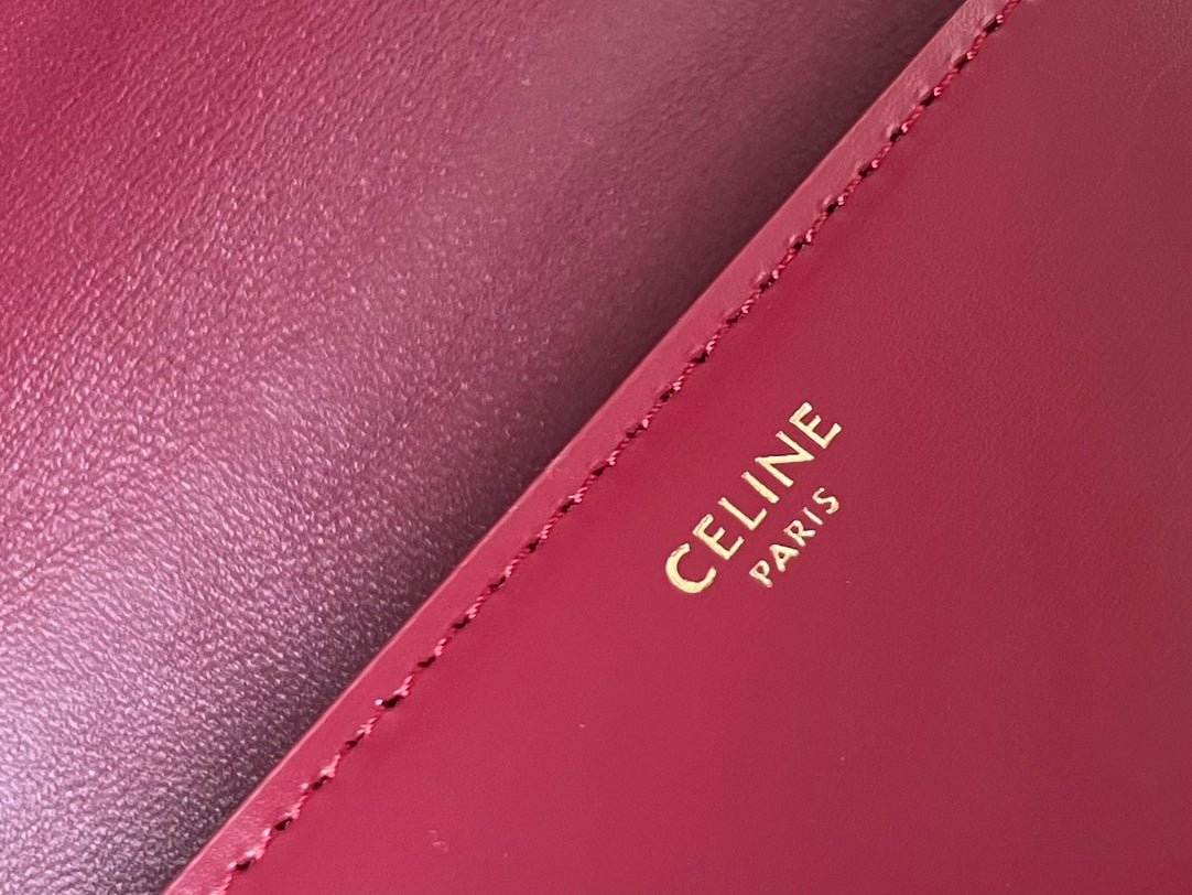 Celine Besace Triomphe 24 Red Calfskin - Image 6
