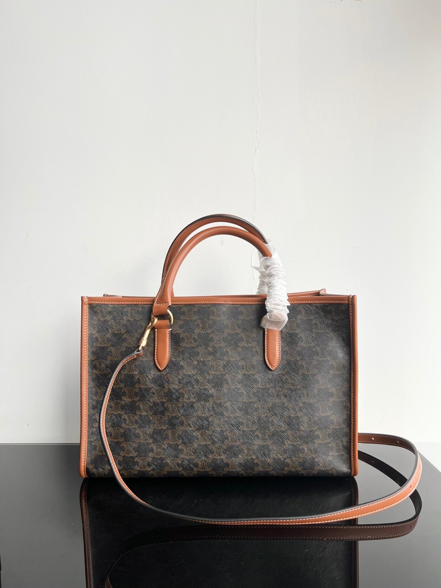 Alternative view of Celine Triomphe Cabas Black Tote Bag