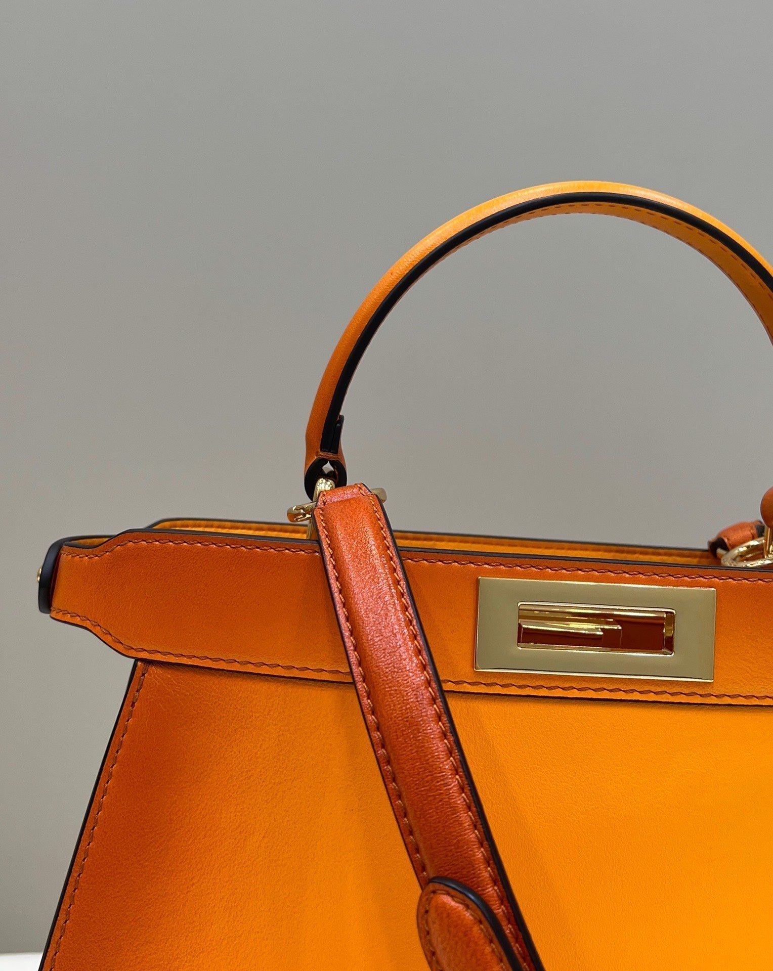 Fendi Peekaboo Iseeu 33cm Orange Ombre Calfskin - Image 9