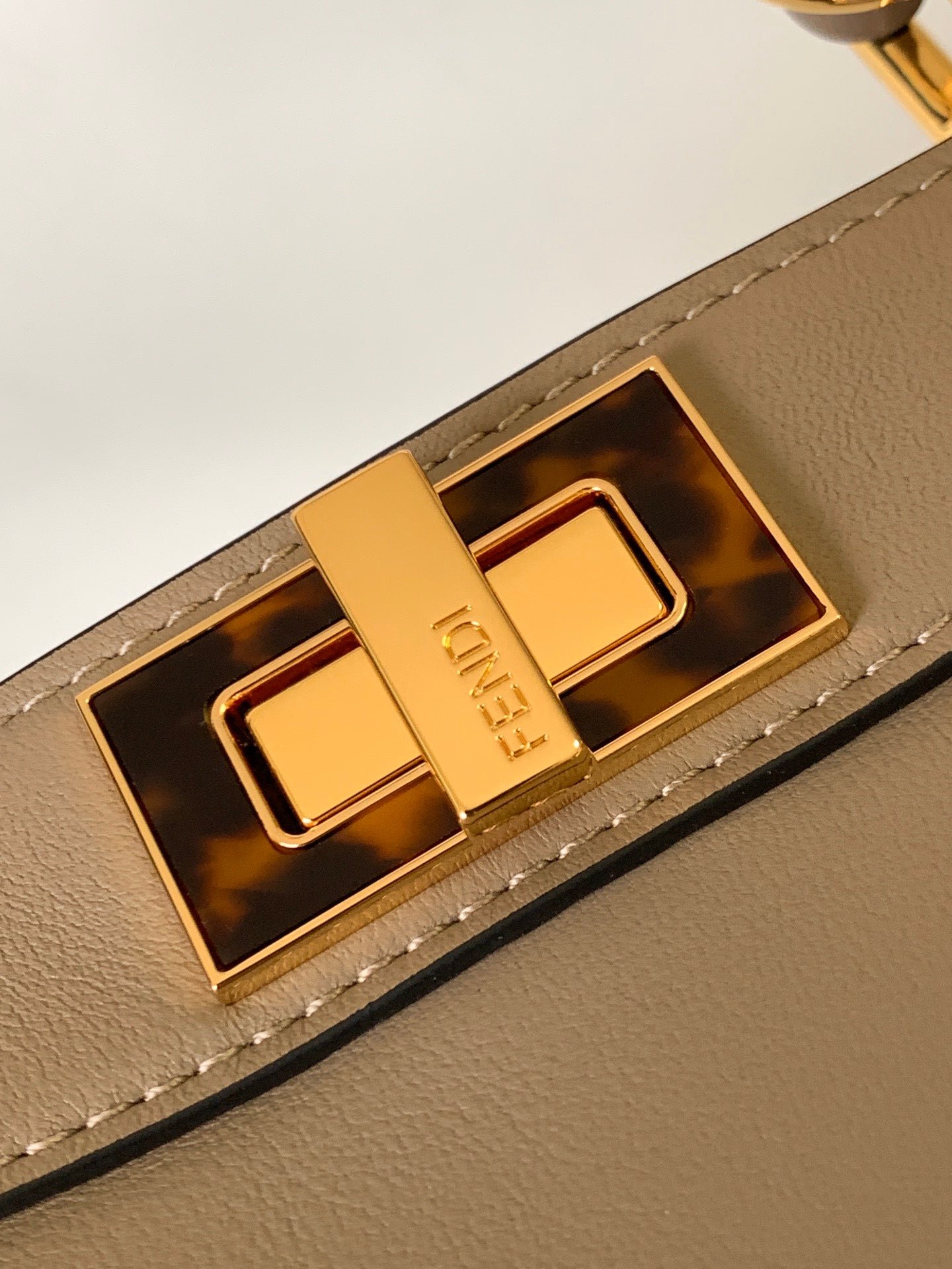 Alternative view of Fendi Peekaboo IseeU Small 27cm Brown Lambskin
