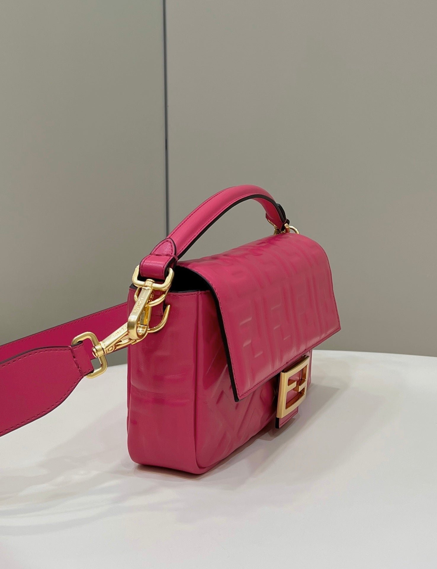 Alternative view of Fendi Baguette 27 Red Lambskin Bag