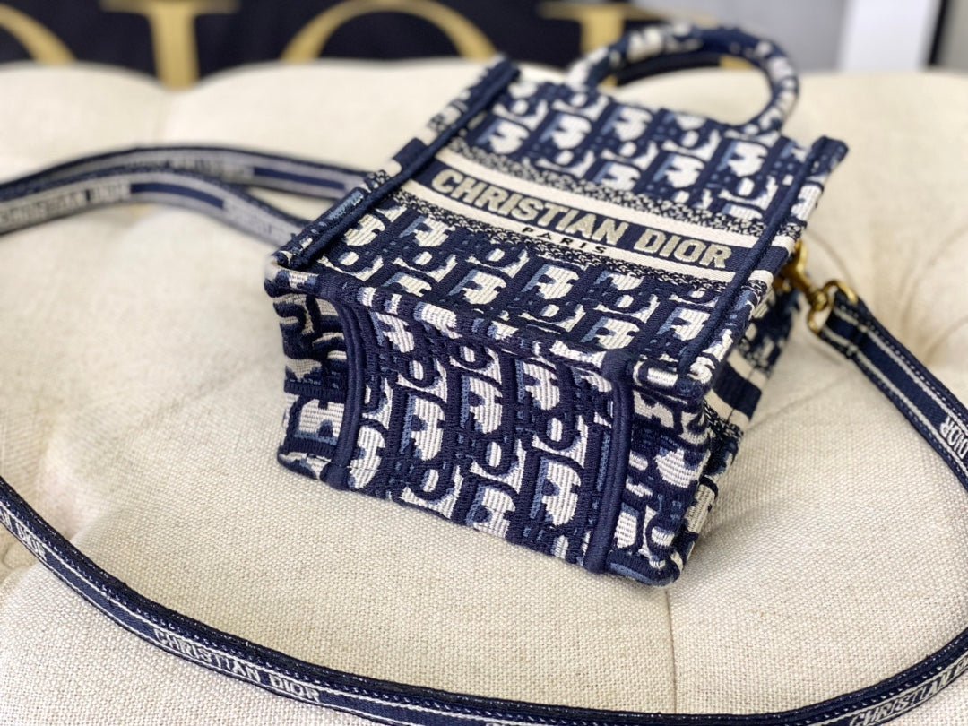 Dior Lady 18 Blue Oblique Jacquard Mini Bag - Image 8