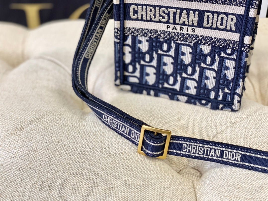 Dior Lady 18 Blue Oblique Jacquard Mini Bag - Image 6