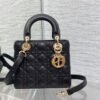 Dior Lady Small Black Patent Calfskin Bag