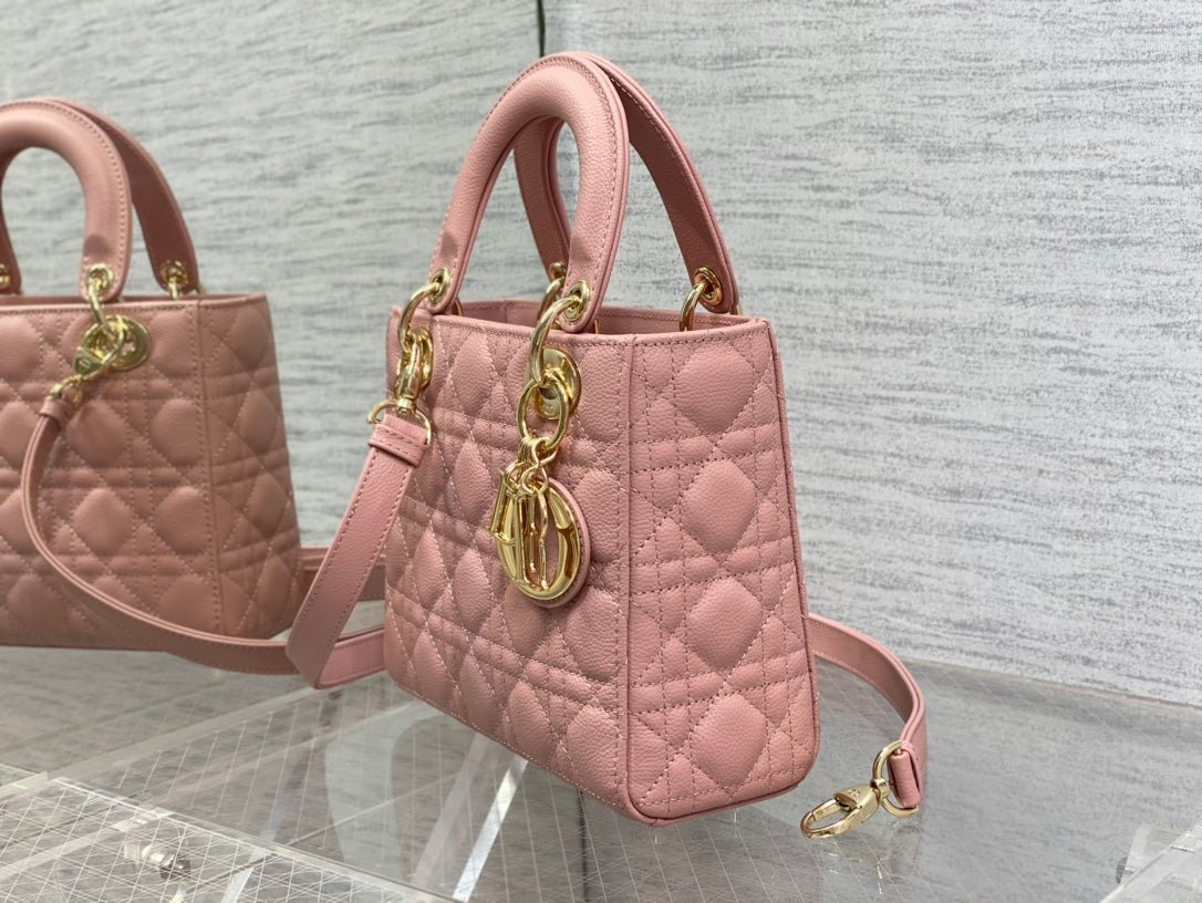 Dior Small Lady Sakura Calfskin Quilted Handbag - Image 3