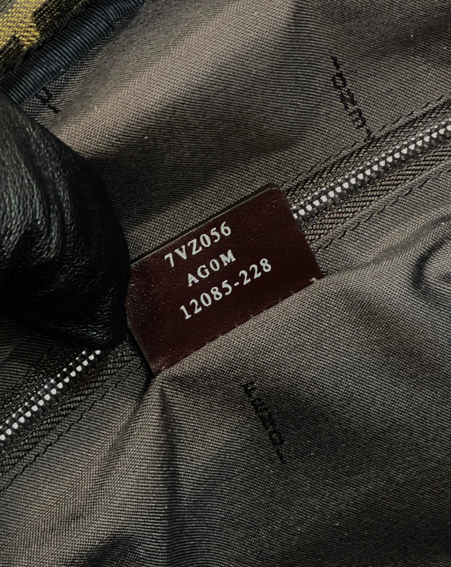 Fendi Strike Large 46 Mocha Brown Jacquard - Image 7