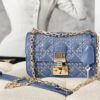 Dior Limited 21 Sapphire Blue Studded Lambskin Bag