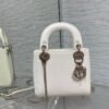 Dior Mini Lady 17 White Embossed Lambskin Bag