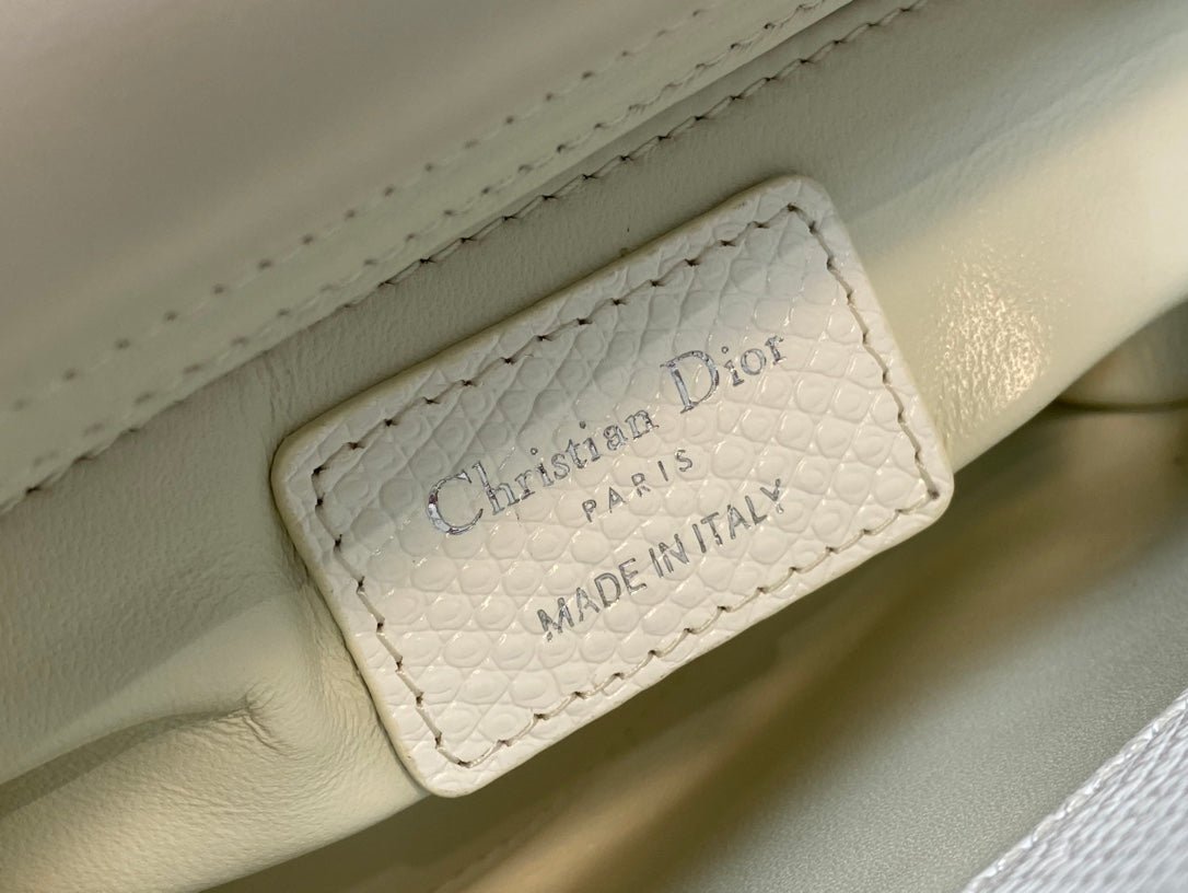 Dior Mini Lady 17 White Embossed Lambskin Bag - Image 8