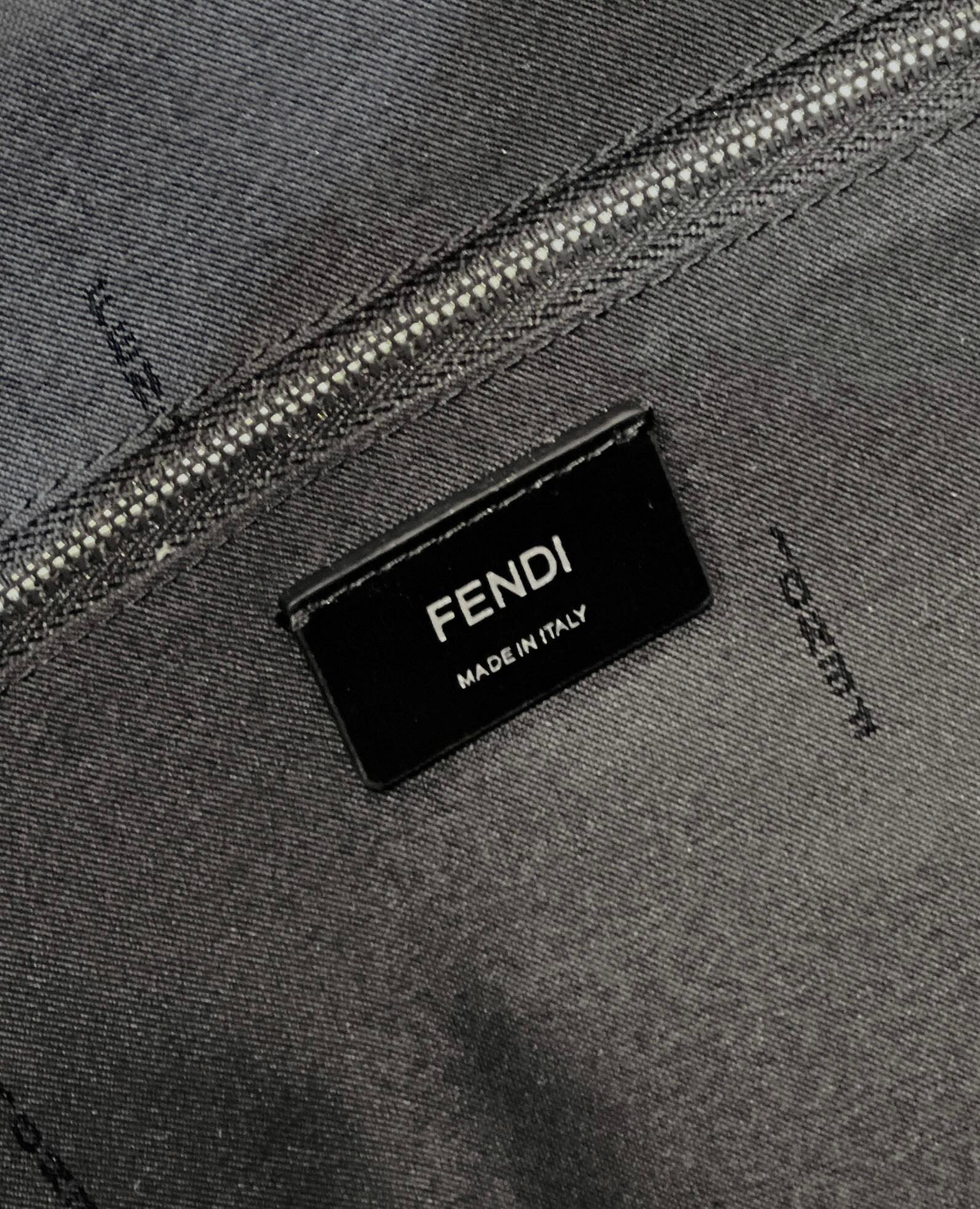 Fendi Strike Large 46 Black Jacquard Fabric - Image 6