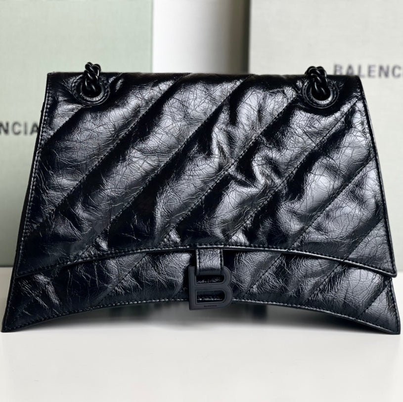 Balenciaga Crush Black Quilted 31cm