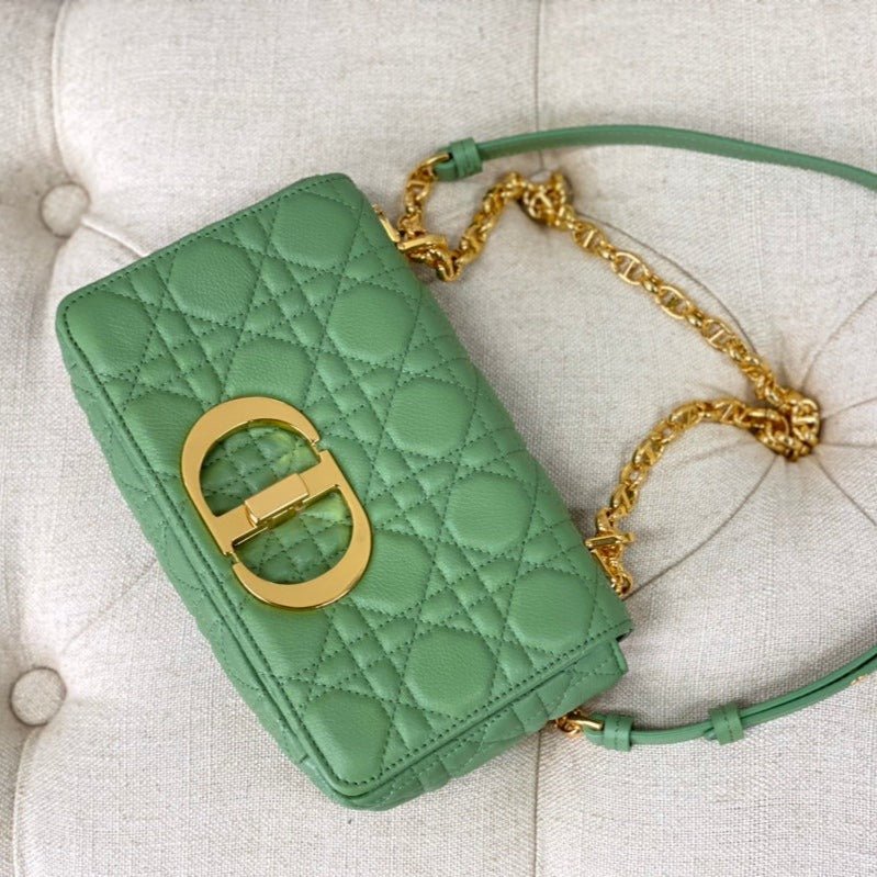 Alternative view of Dior Small Caro Light Green Calfskin Flap Shoulder Bag