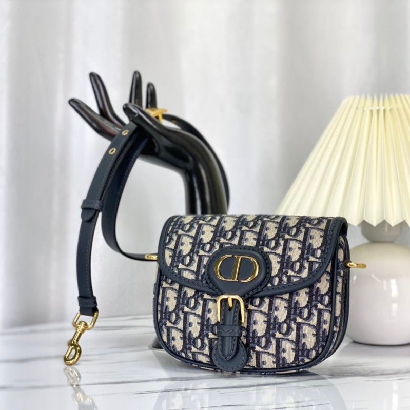 Dior Small Bobby 18cm Blue Oblique Canvas Bag