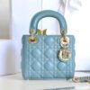 Dior Lady 17 Sky Blue Lambskin Cannage Handbag