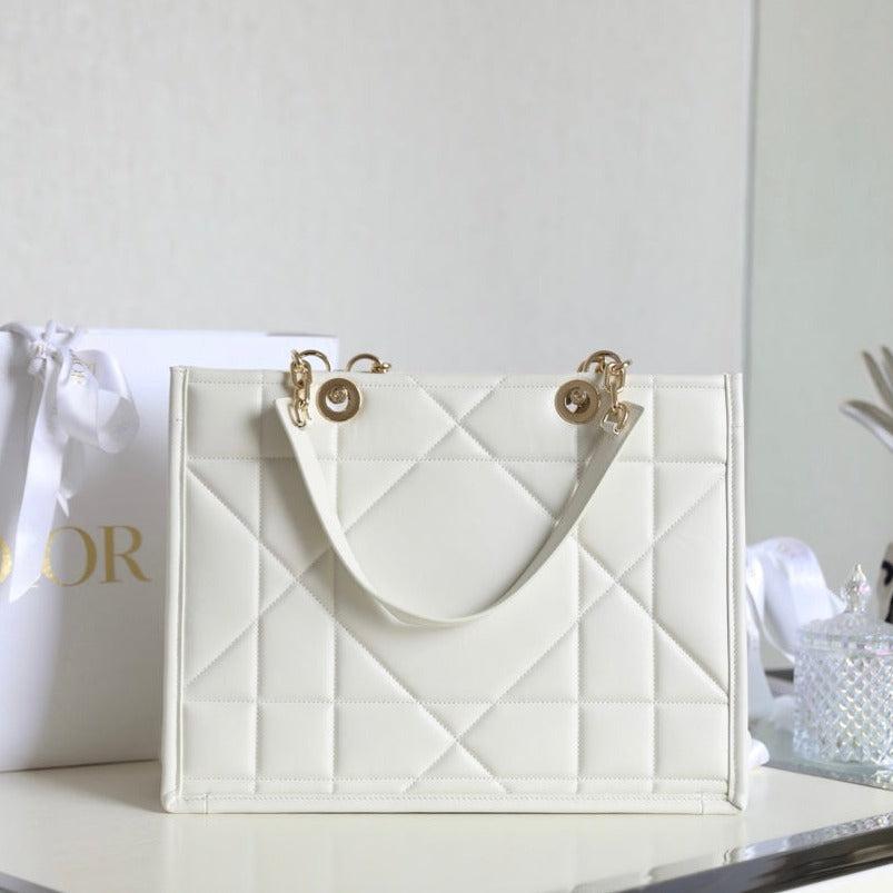 Dior Book Tote 36 White Quilted Calfskin Bag