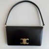 Celine Triomphe Black Calfskin Shoulder Bag