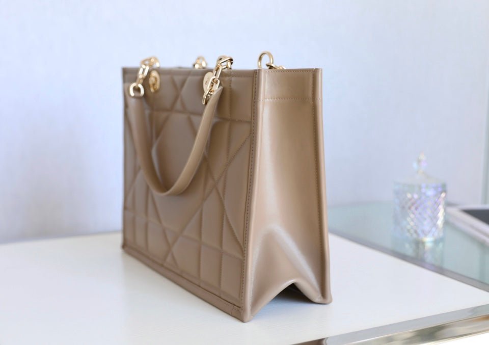 Dior Book Tote 26 Beige Cream Calfskin Bag - Image 3