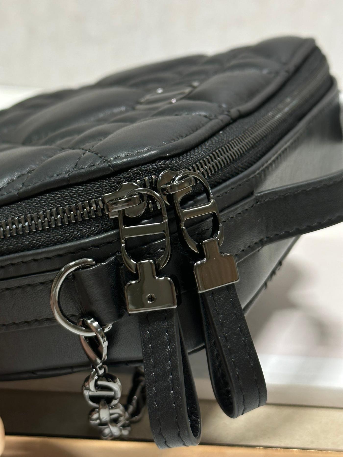 Dior Caro Box All Black Hardware Calfskin Bag - Image 7