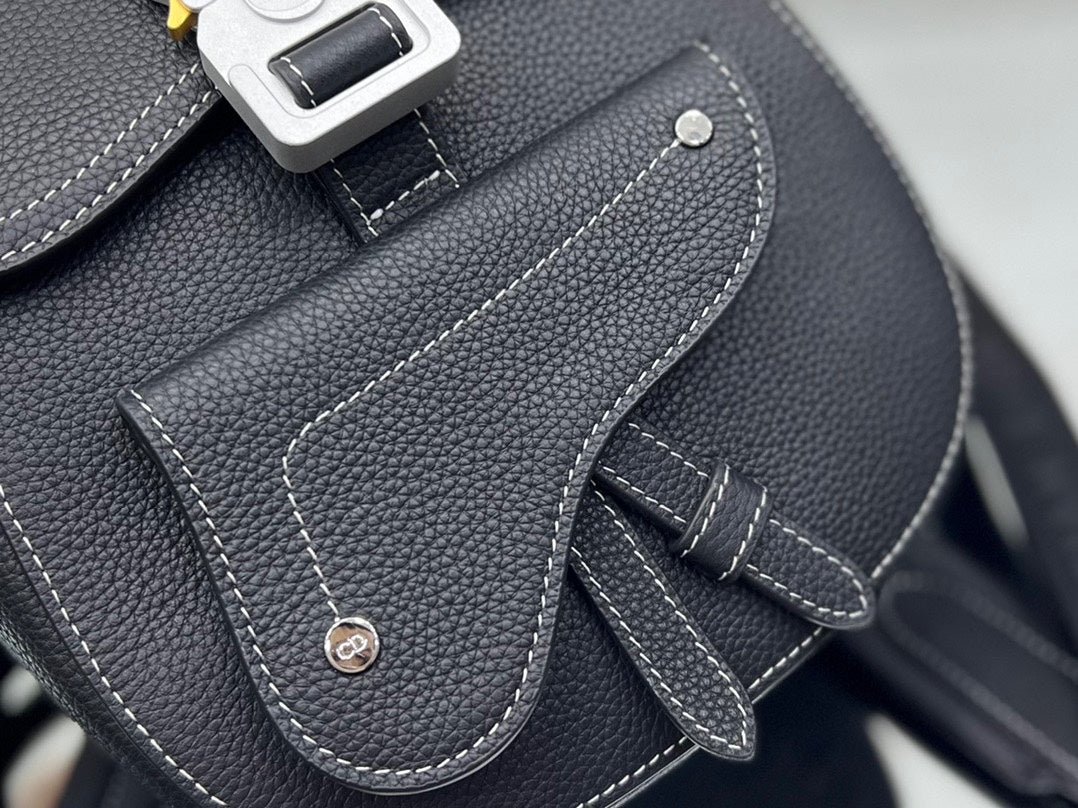 Dior Gallop Sling 27 Solid Black Calfskin Sling Bag - Image 8