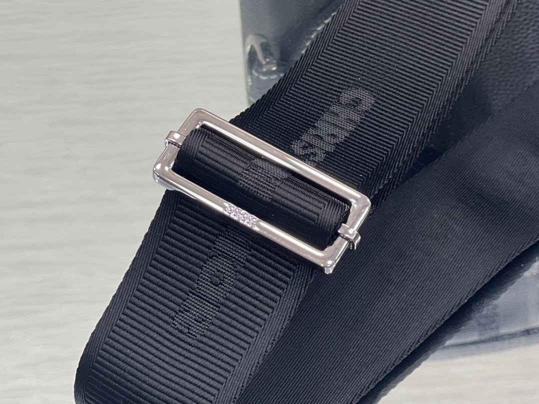 Dior Gallop Sling 27 Solid Black Calfskin Sling Bag - Image 9