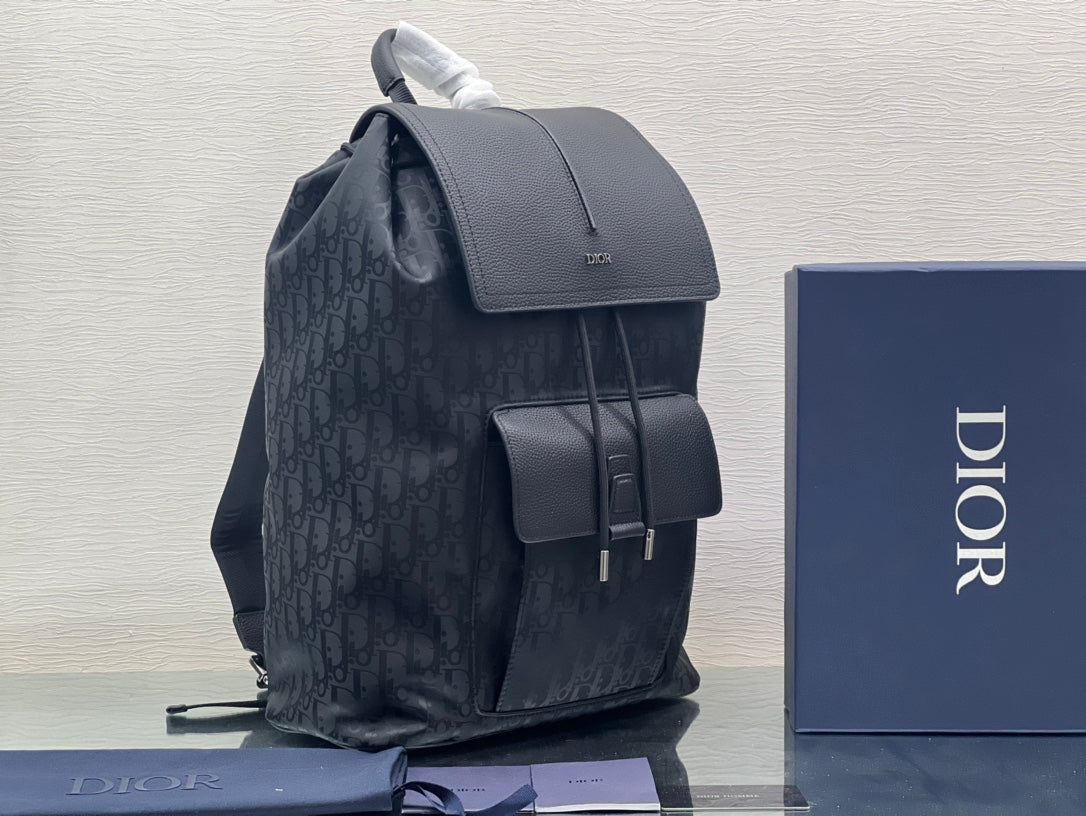Dior Medium 38 Oblique Mirage Calfskin Backpack - Image 4