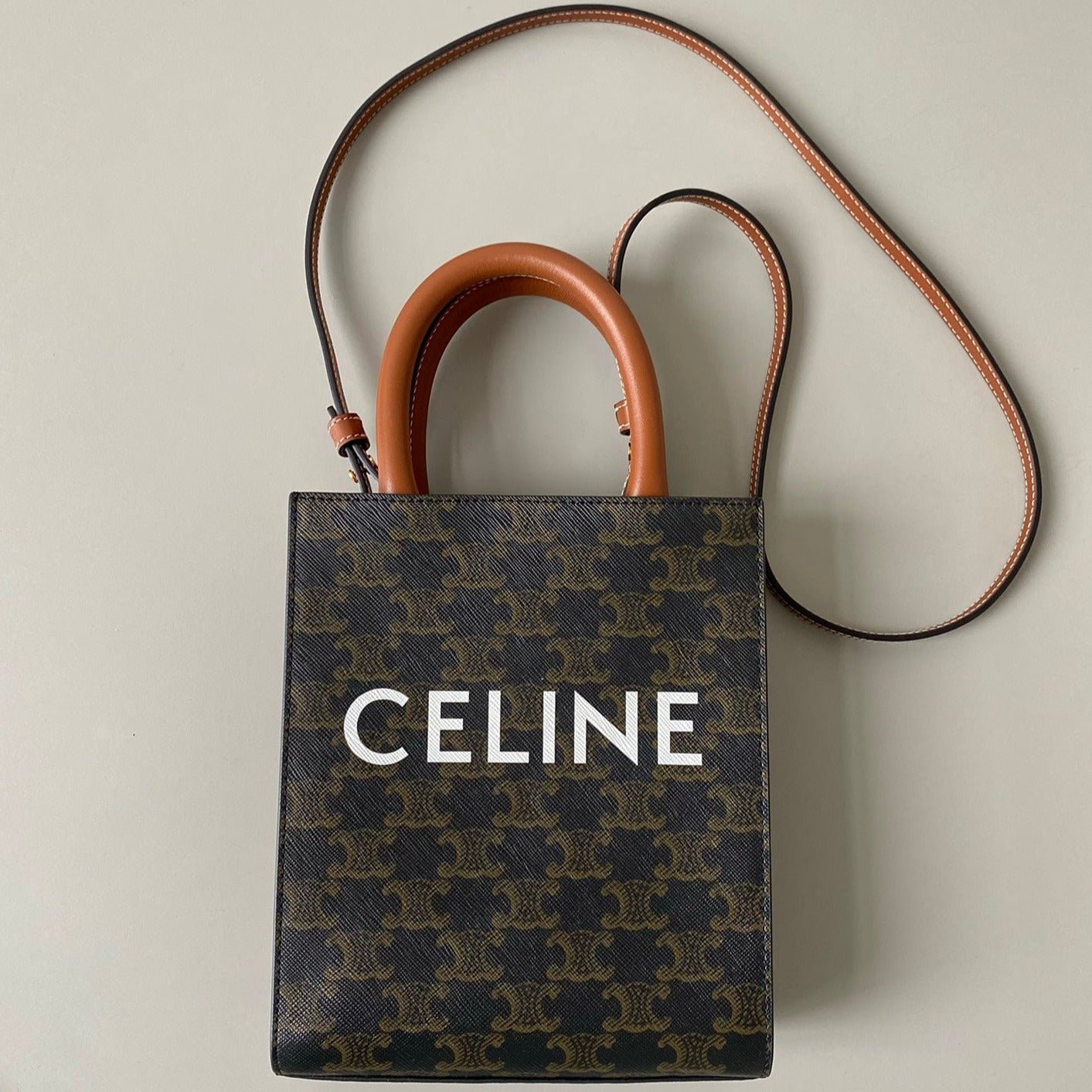 Celine Cabas 21 Black Canvas Tote