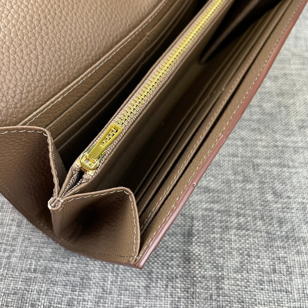 HERMES CLUTCH CONSTANCE 22 ASH BROWN CALFSKIN GOLD HARDWARE - Image 6