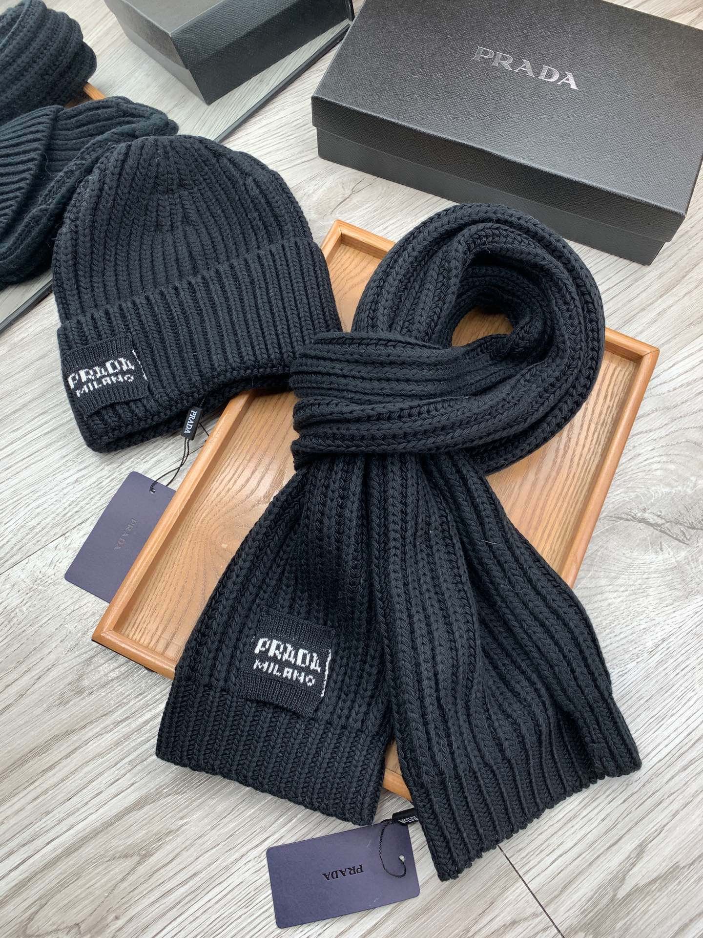 Alternative view of Prada Style Black Rib Knit Set